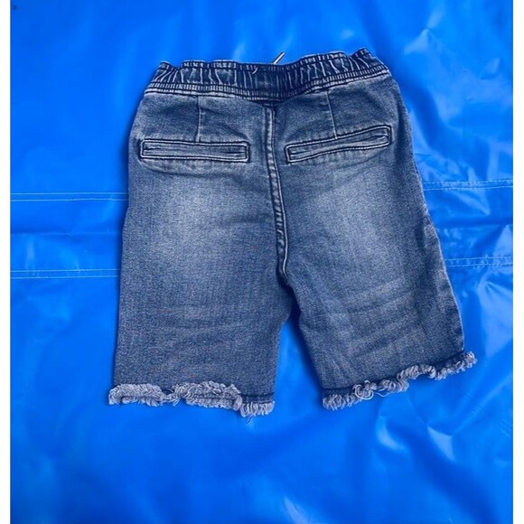 Hudson Kids Denim Pull-On Shorts Fringe Drawstring Pockets Elastic Waist Size 4T - Picture 6 of 6
